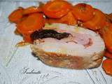 Filet mignon aux carottes, pruneaux et bacon d’après Cyril Lignac