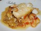 Filets de cabillaud, mangue et courgette