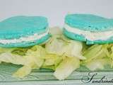 Macaron bleu à la brandade de Morue Coudène