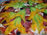 Pizza aux fleurs de courgette