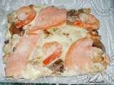 Pizza crevette-saumon fumé