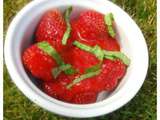 Salade de fraises a la menthe fraiches sans gluten sans lait sans oeuf
