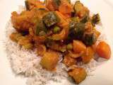 Curry patates douces/courgettes ( végétalien, sans matières grasses, Starch solution)