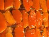 Oranges confites/ orangettes ( végétaliennes, sans matières grasses, starch solution)