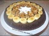 Gâteau chocolat au banane et noix جاتو الشكلاط بالموز والجوز