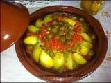 Tajine de pommes de terre et olives طاجين بالبطاطس و الزيتون