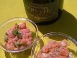2 tartares de saumon pour un Champagne de Vigneron