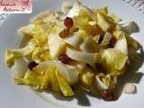 Adoucir l'amertume de l'endive... Salade d'endive, pomme et raisins secs