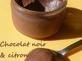 Exquise et onctueuse crème : chocolat au lait/vanille ou chocolat noir/citron