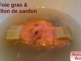 Foie gras poché et bouillon de cardon, poivre Voatsiperifery