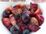 Salade de fruits  vigneronne  et sa gelée de vin