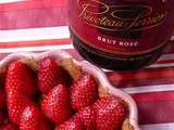 Tarte rhubarbe & fraise, avec un Champagne rosé