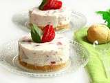 Mini-cheesecakes fraise-basilic