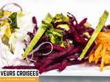 Salade tricolore et épicée : carotte, betterave, radis noir