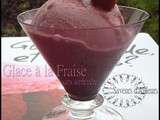 Glace à la fraise sans sorbetière