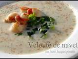 Velouté de navets, St jacques poêlées