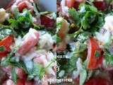 Salade de Tomates, Riz & Coriandre au Lait Fermenté