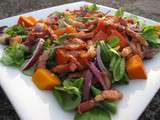 Salade de potimarron, lardons et noix en chaud froid