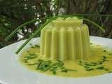 Bavarois aux asperges vertes, sauce ciboulette moutardée