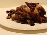 Cailles aux raisins noirs et blancs