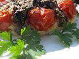 Crumble, tomates cerises dans une tartelette