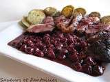 Magret de canard aux cerises