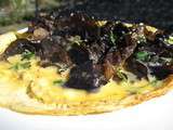 Omelette aux champignons noirs