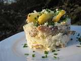 Salade de chou blanc, pommes et harengs fumés au thermomix