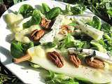 Salade de mâche poires et roquefort