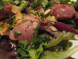Salade de volaille sot-l'y-laisse et amandes dorées
