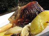 Souris d'agneau caramélisée au miel et parfumée à la sauge