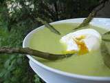 Velouté d'asperge au thermomix et oeuf poché