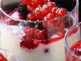 Verrines au fromage blanc et fruits rouges