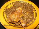 Ragoût tunisien de poulet aux lentilles ( Marquit âadas ou marga de lentilles)