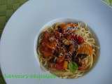 Spaghetti, sauce aux légumes