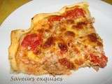 Tarte au thon, tomates et mozzarella