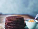 ► Mini crêpes de sarrasin au cacao & sucre à la canelle (gluten free)