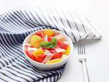 Salade de tomates coeur de boeuf rouge et jaune