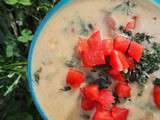 Soupe de tomates, épinard et mascarpone