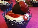 Cupcakes fraises -rhubarbes mascarpone