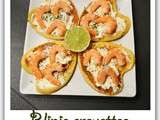 Blinis crevettes et cream cheese - (idées de St Valentin)