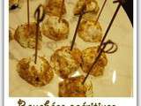 Bouchées apéritives : Chèvre-raisins-pistaches