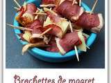Brochettes de magret aux petits oignons blancs