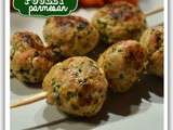 Brochettes de poulet au parmesan