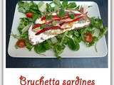 Bruschettas sardines poivrons marinés