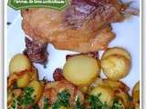 Cuisses de canard confit, pommes de terre sarlardaises