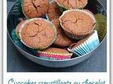 Cupcakes croustillants au chocolat & à la poudre d’amandes