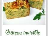 Gâteau invisible courgettes, safran et parmesan