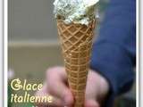 Glace italienne au citron et à la menthe