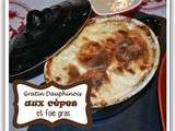 Gratin Dauphinois aux cèpes et foie gras